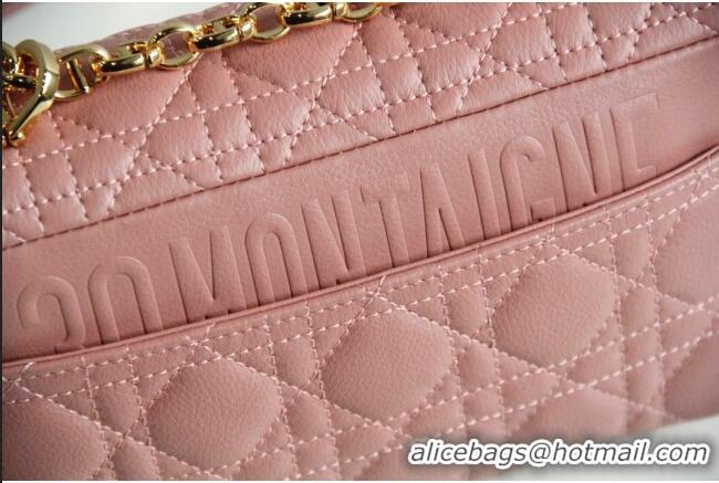 Famous Brand Dior Small Caro Chain Bag in Soft Cannage Calfskin CD2201 Antique Pink 2024