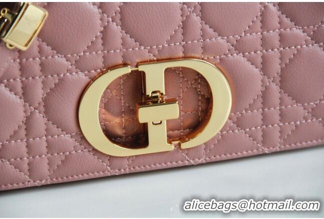 Reasonable Price Dior Medium Caro Chain Bag in Soft Cannage Calfskin CD2202 Antique Pink 2024