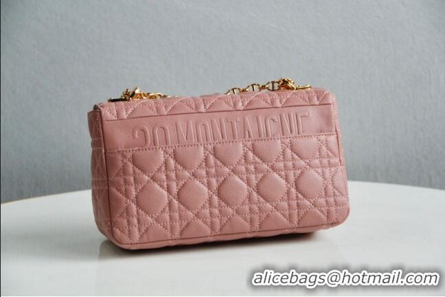 Reasonable Price Dior Medium Caro Chain Bag in Soft Cannage Calfskin CD2202 Antique Pink 2024