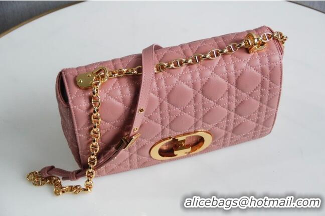 Reasonable Price Dior Medium Caro Chain Bag in Soft Cannage Calfskin CD2202 Antique Pink 2024