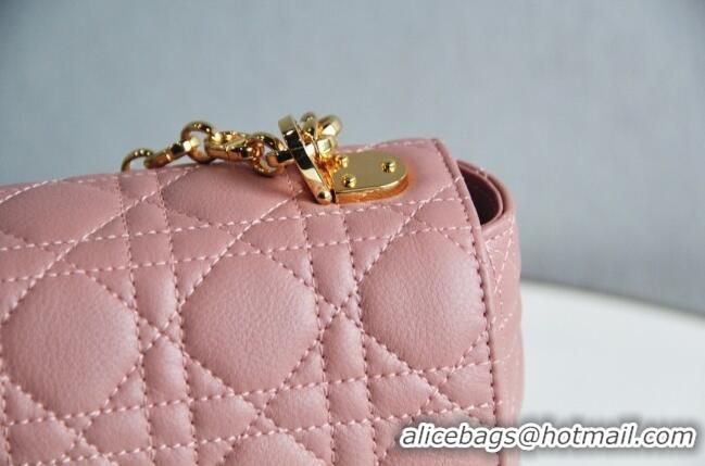 Free Shipping Dior Large Caro Chain Bag in Soft Cannage Calfskin CD2203 Antique Pink 2024