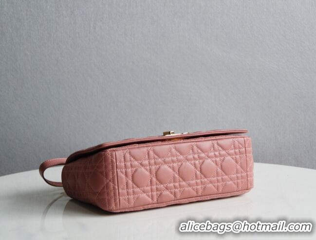 Free Shipping Dior Large Caro Chain Bag in Soft Cannage Calfskin CD2203 Antique Pink 2024