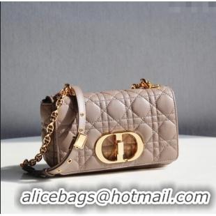 Most Popular Dior Small Caro Chain Bag in Soft Cannage Calfskin CD2201 Warm Taupe 2024