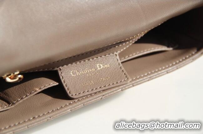 Most Popular Dior Small Caro Chain Bag in Soft Cannage Calfskin CD2201 Warm Taupe 2024