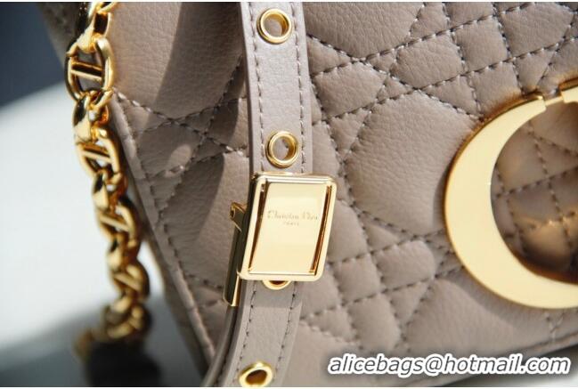 Most Popular Dior Small Caro Chain Bag in Soft Cannage Calfskin CD2201 Warm Taupe 2024