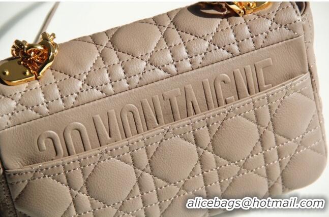 Most Popular Dior Small Caro Chain Bag in Soft Cannage Calfskin CD2201 Warm Taupe 2024