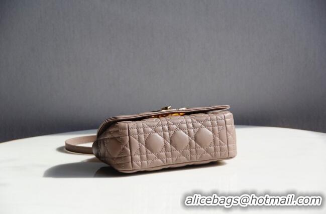 Most Popular Dior Small Caro Chain Bag in Soft Cannage Calfskin CD2201 Warm Taupe 2024