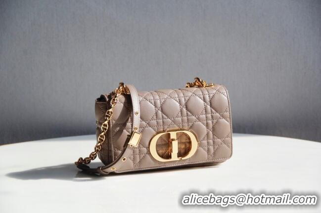 Most Popular Dior Small Caro Chain Bag in Soft Cannage Calfskin CD2201 Warm Taupe 2024