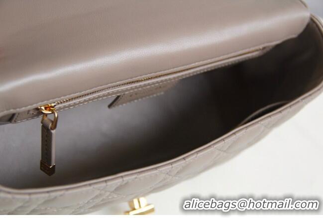 Affordable Price Dior Medium Caro Chain Bag in Soft Cannage Calfskin CD2202 Warm Taupe 2024