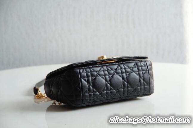 Best Design Dior Small Caro Chain Bag in Soft Cannage Calfskin CD2201 Black 2024