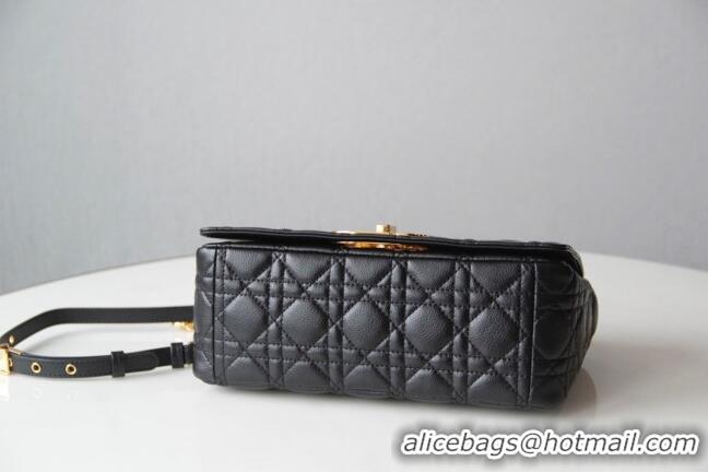 Well Crafted Dior Medium Caro Chain Bag in Soft Cannage Calfskin CD2202 Black 2024