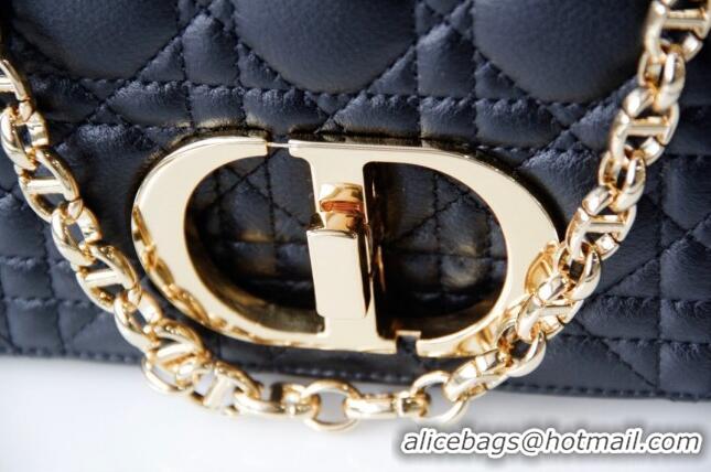 Well Crafted Dior Medium Caro Chain Bag in Soft Cannage Calfskin CD2202 Black 2024