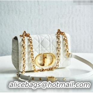 Famous Brand Dior Small Caro Chain Bag in Soft Cannage Calfskin CD2201 White 2024