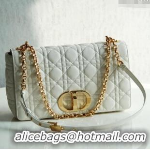 Low Price Dior Medium Caro Chain Bag in Soft Cannage Calfskin CD2202 Beige 2024