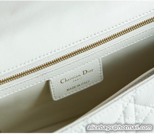 Low Price Dior Medium Caro Chain Bag in Soft Cannage Calfskin CD2202 Beige 2024