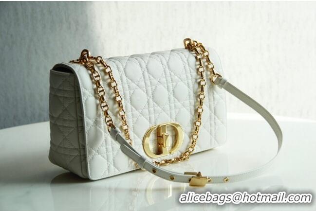 Low Price Dior Medium Caro Chain Bag in Soft Cannage Calfskin CD2202 Beige 2024