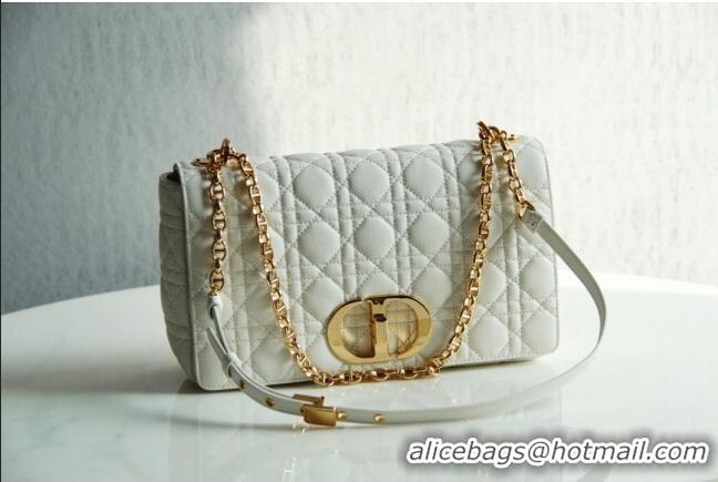 Low Price Dior Medium Caro Chain Bag in Soft Cannage Calfskin CD2202 Beige 2024