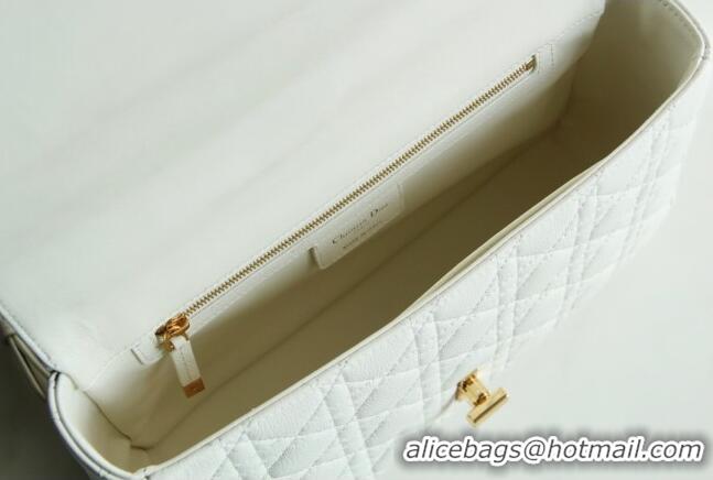 Low Price Dior Medium Caro Chain Bag in Soft Cannage Calfskin CD2202 Beige 2024