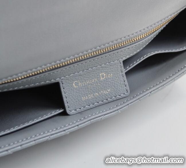 New Fashion Dior Medium Caro Chain Bag in Soft Cannage Calfskin CD2202 Gray 2024