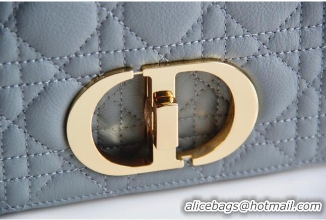 New Fashion Dior Medium Caro Chain Bag in Soft Cannage Calfskin CD2202 Gray 2024