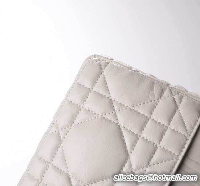 Promotional Dior Large Caro Chain Bag in Quilted Macrocannage Calfskin CD2229 White 2024