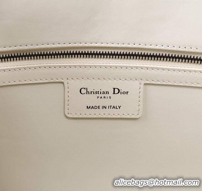 Promotional Dior Large Caro Chain Bag in Quilted Macrocannage Calfskin CD2229 White 2024