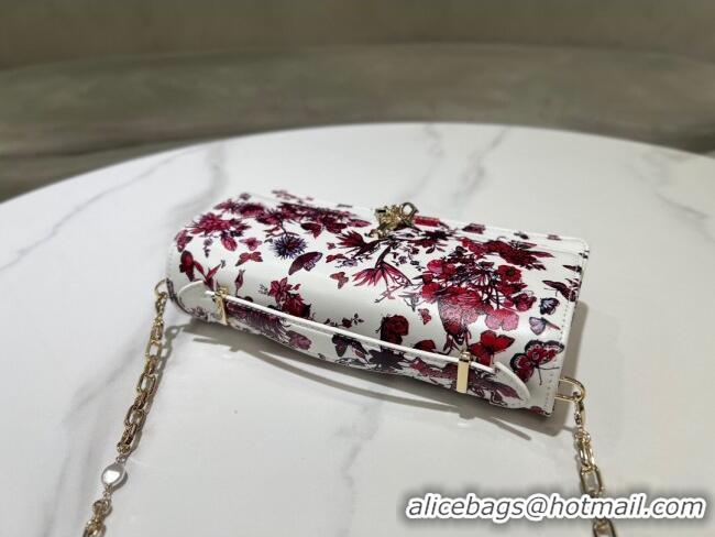 Super Quality Dior My Dior Mini Bag in Printed Calfskin 0980 White/Red 2024