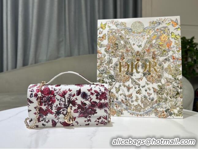 Super Quality Dior My Dior Mini Bag in Printed Calfskin 0980 White/Red 2024