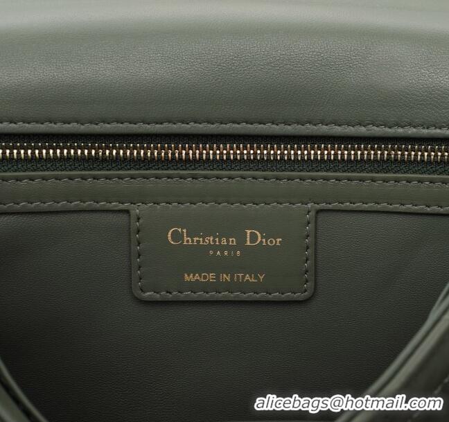 Promotional Dior Medium Caro Chain Bag in Quilted Macrocannage Calfskin CD2202 Green 2024