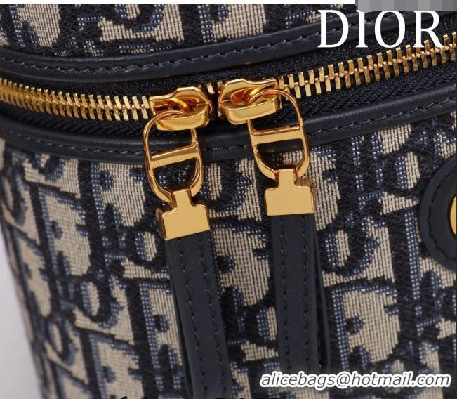 Dior 30 Montaigne Small Vanity Case in Dior Oblique Jacquard CD3002 Blue 2024