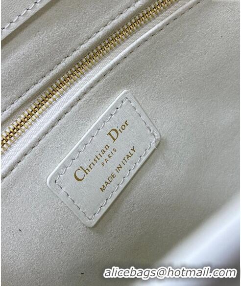 Buy Cheap Dior Small Book Tote Bag in Macrocannage Calfskin CD3007 White 2024