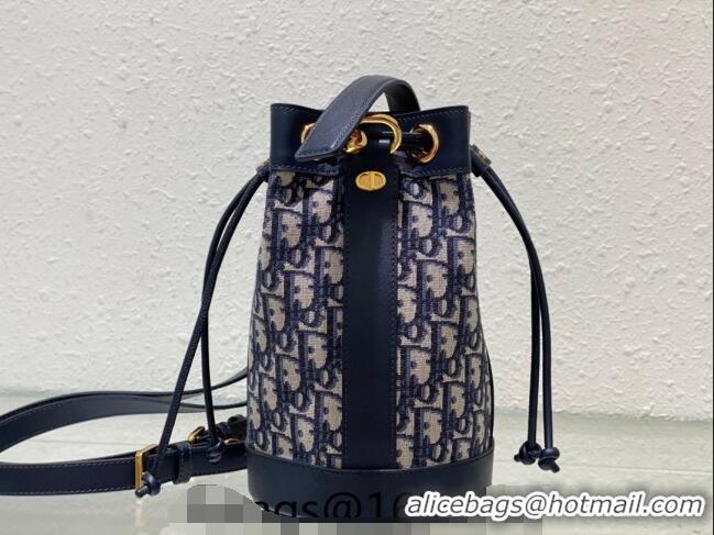 Luxurious Grade Dior Small Backpack bag in Dior Oblique Jacquard 0523 Blue 2024