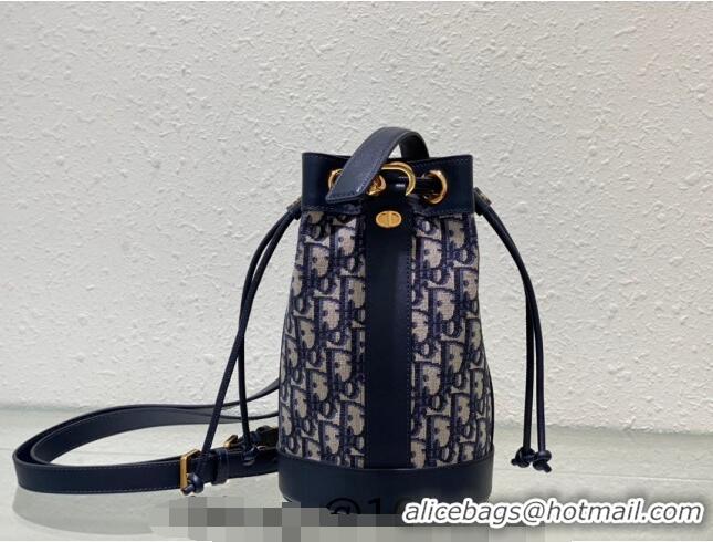 Luxurious Grade Dior Small Backpack bag in Dior Oblique Jacquard 0523 Blue 2024