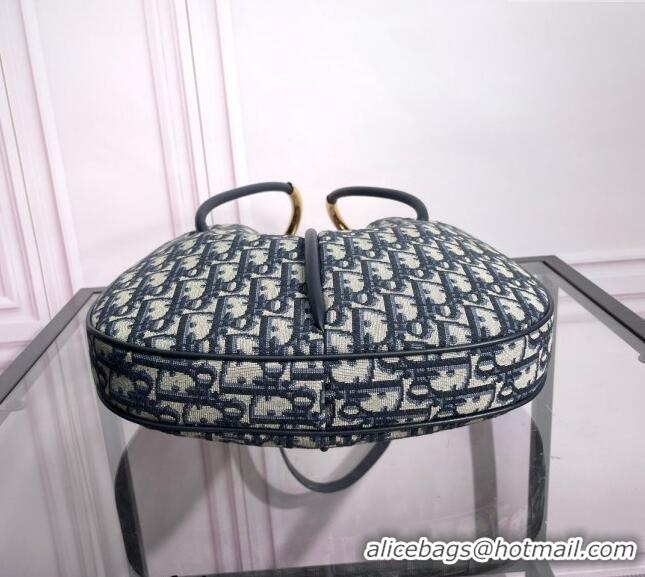 Top Quality Dior Nolita Bucket bag in Dior Oblique Jacquard CD3044 Blue 2024