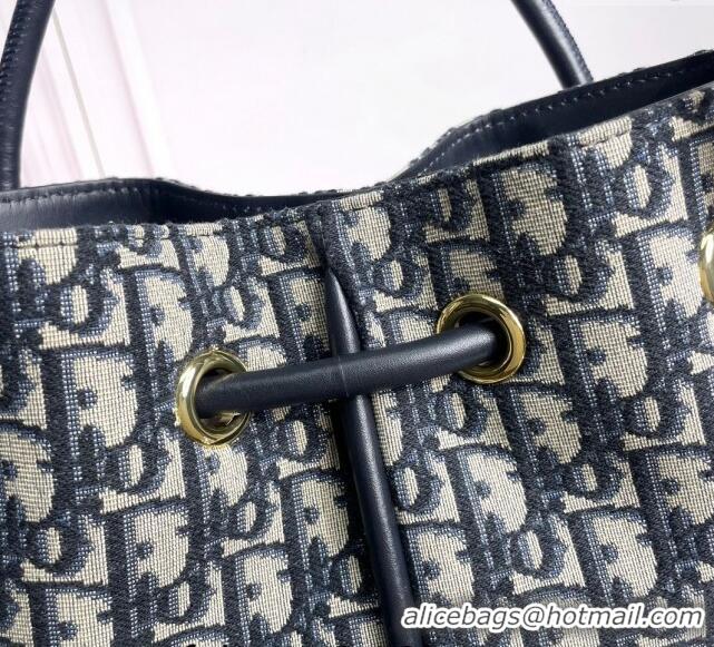 Top Quality Dior Nolita Bucket bag in Dior Oblique Jacquard CD3044 Blue 2024