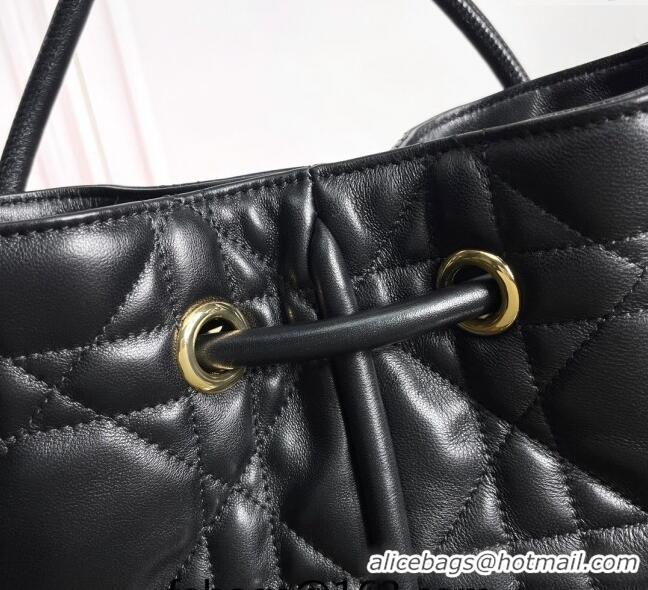 Famous Brand Dior Nolita Bucket bag in Cannage Lambskin CD3046 Black 2024