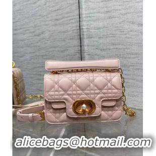 Top Quality Dior Mini Jolie Top Handle Bag in Cannage Calfskin CD3047 Pink 2024