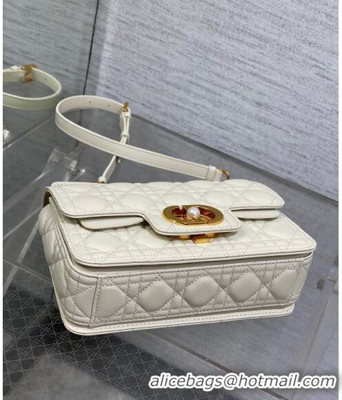 Promotional Dior Small Jolie Top Handle Bag in Cannage Calfskin CD3048 White 2024