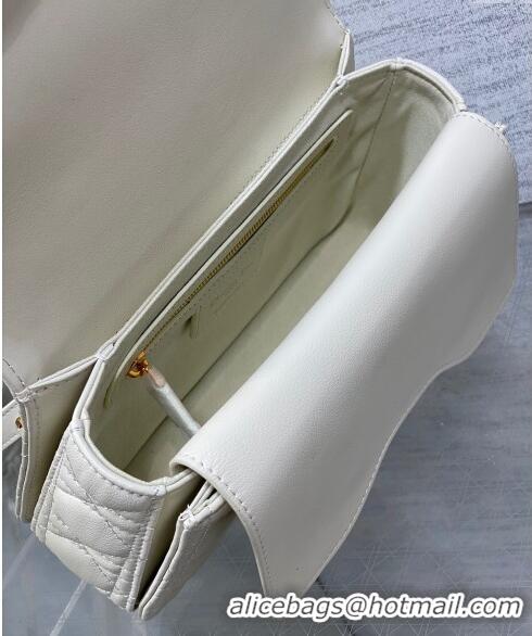 Promotional Dior Small Jolie Top Handle Bag in Cannage Calfskin CD3048 White 2024