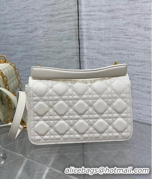 Promotional Dior Small Jolie Top Handle Bag in Cannage Calfskin CD3048 White 2024