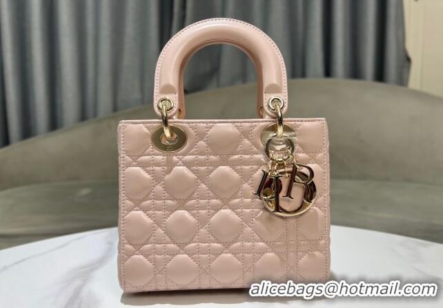 Luxury Cheap Dior Small Lady My ABCDior Bag in Cannage Lambskin 0523 Powder Pink 2024