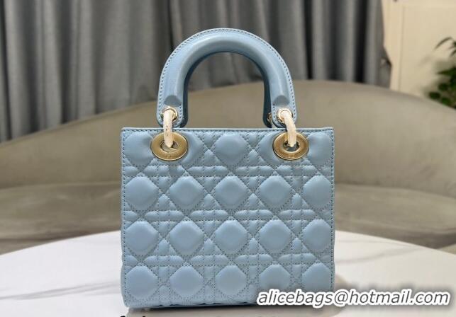 Well Crafted Dior Small Lady My ABCDior Bag in Cannage Lambskin 0523 Sky Blue 2024