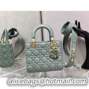 Super Quality Dior Small Lady My ABCDior Bag in Cannage Lambskin 0523 Rock Grey 2024