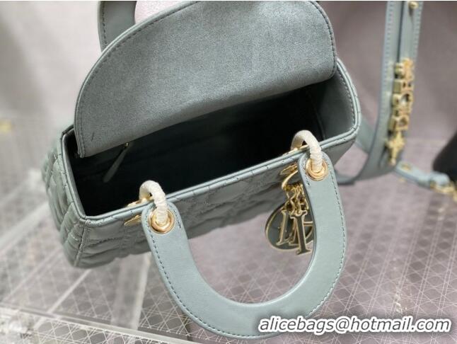 Super Quality Dior Small Lady My ABCDior Bag in Cannage Lambskin 0523 Rock Grey 2024