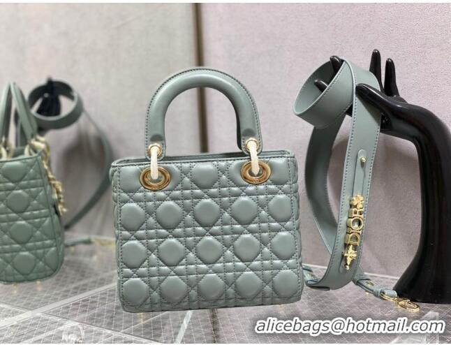 Super Quality Dior Small Lady My ABCDior Bag in Cannage Lambskin 0523 Rock Grey 2024