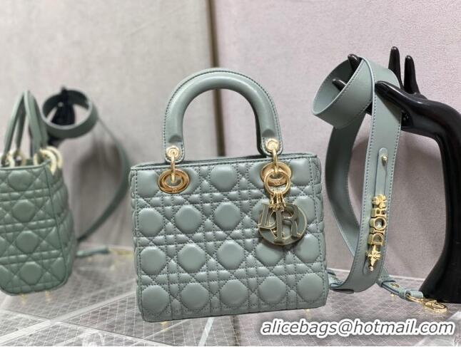 Super Quality Dior Small Lady My ABCDior Bag in Cannage Lambskin 0523 Rock Grey 2024