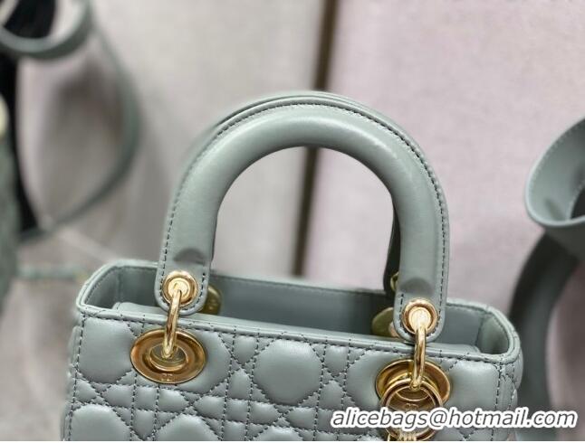 Super Quality Dior Small Lady My ABCDior Bag in Cannage Lambskin 0523 Rock Grey 2024