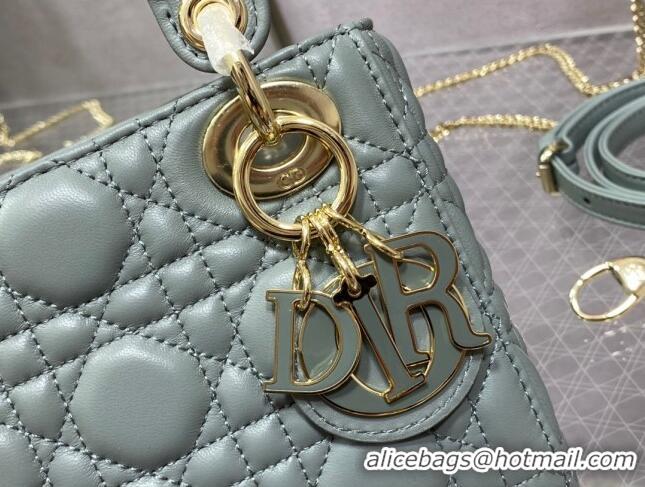 Most Popular Dior Mini Lady Dior Bag in Cannage Lambskin 0523 Rock Grey 2024