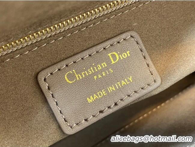 Pretty Style Dior Small Lady My ABCDior Bag inCannage Lambskin 0523 Khaki Grey 2024