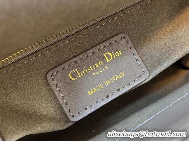 Promotional Dior Mini Lady Dior Bag in Cannage Lambskin 0523 Khaki Grey 2024